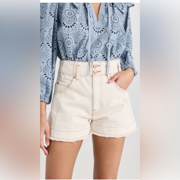 Ulla Johnson Charlotte shorts in Cowrie, size 30, NWT - Picture 3 of 8